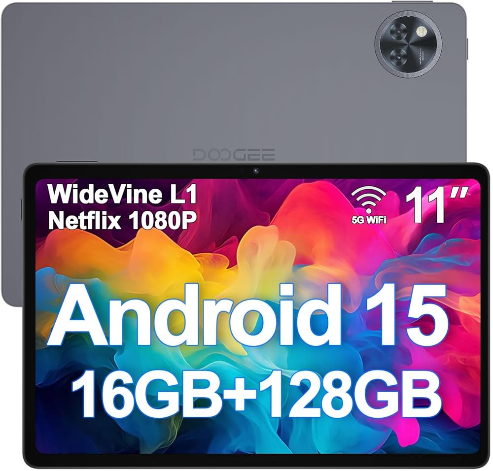 DOOGEE U11 Android 15 Tablets, 11 Inch Tablet, 16GB+128GB/2TB